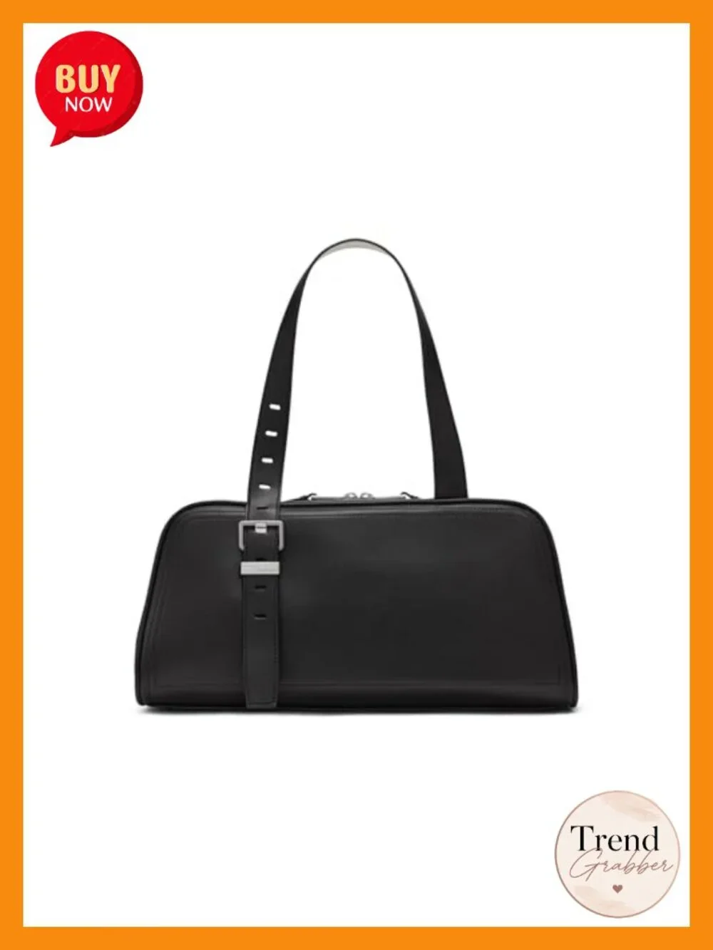 Vegan Leather Satchel with Top Handle and Zip Closure
